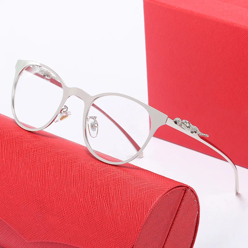 Lunettes de soleil Men de lunettes de lunettes concepteurs en trois dimensions métalliques rétro léopard Optical Cadre Business Edition All-Match Gold et SI 2967