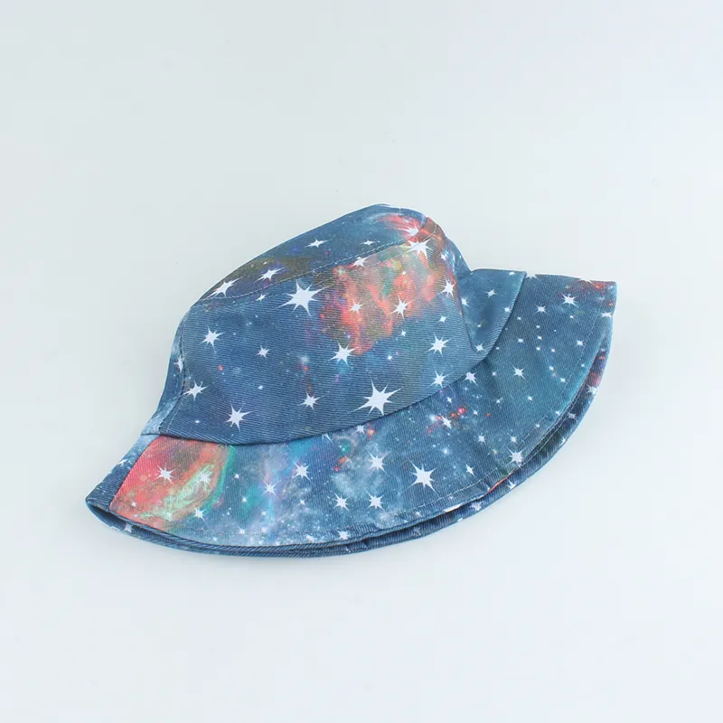 Chapeaux seau imprimés galaxie et étoiles pour femmes et hommes, Panama, Protection solaire d'été, Bob, casquette de pêche, 2021, 1207710