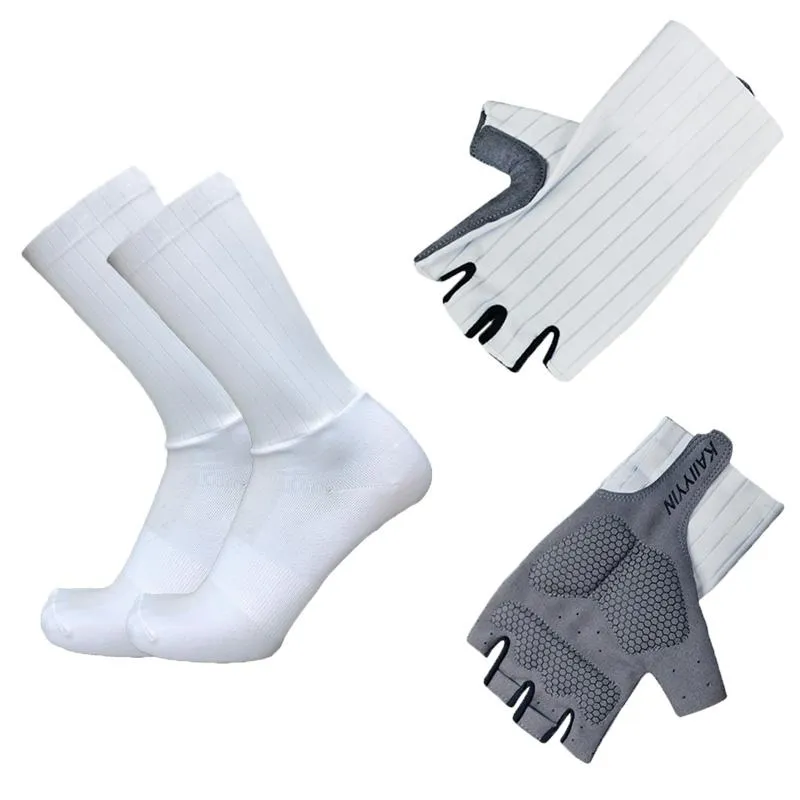 Велосипедные перчатки и носки Aero Bike Team комбинированные для мужчин и женщин, нескользящие Calcetines Ciclismo Guantes282r