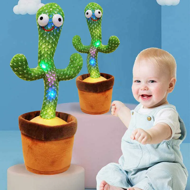 Tańcząca zabawka kaktusowa w ciele Plush Shake dzieci dzieci nadziewane rośliny wstrząsanie muzyką 21080464279624329684