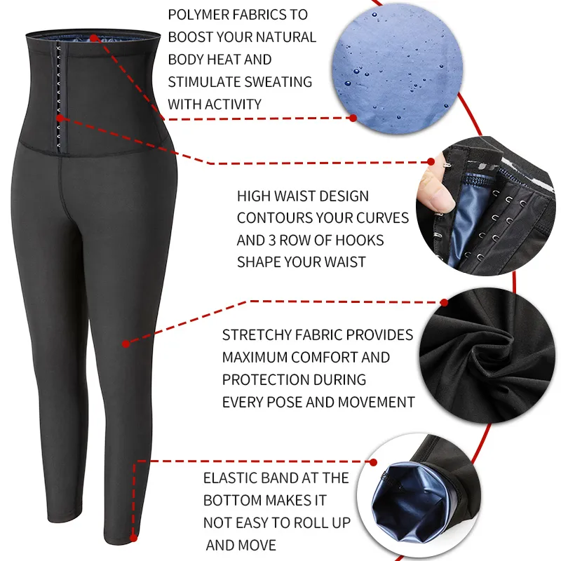 Pantalon de survêtement pour hommes, modelant le corps, réducteur d'abdomen, Thermo Sauna, entraîneur de taille, brûle les graisses, vêtements façonnés, Leggings de Fitness, jambes plus minces