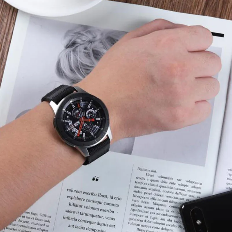 Для Huawei Watch GT 2 / 2E ремешок Samsung Galaxy Gear S3 Active2 пограничные Galaxy Watch 3 46 мм 45 мм 41 мм 22 мм 20 мм наблюдают