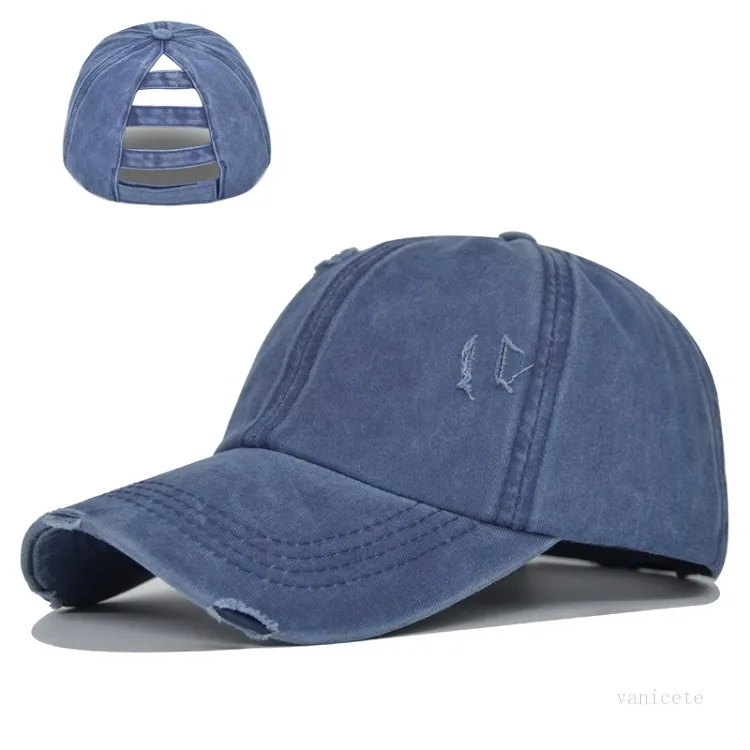 Cappelli da festa Cappellini da baseball con coda di cavallo Cappelli con panini lavati Cappellino con pony leopardato Criss Cross Cappellini con snapback sport all'aria aperta T2I51794