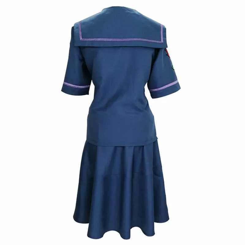 Anime JoJos Bizarre Adventure Cosplay Kostüm Yukako Yamagishi Uniform Frauen Kleid Sailor Anzüge JOJO Outfits Full Set Halloween Y0903