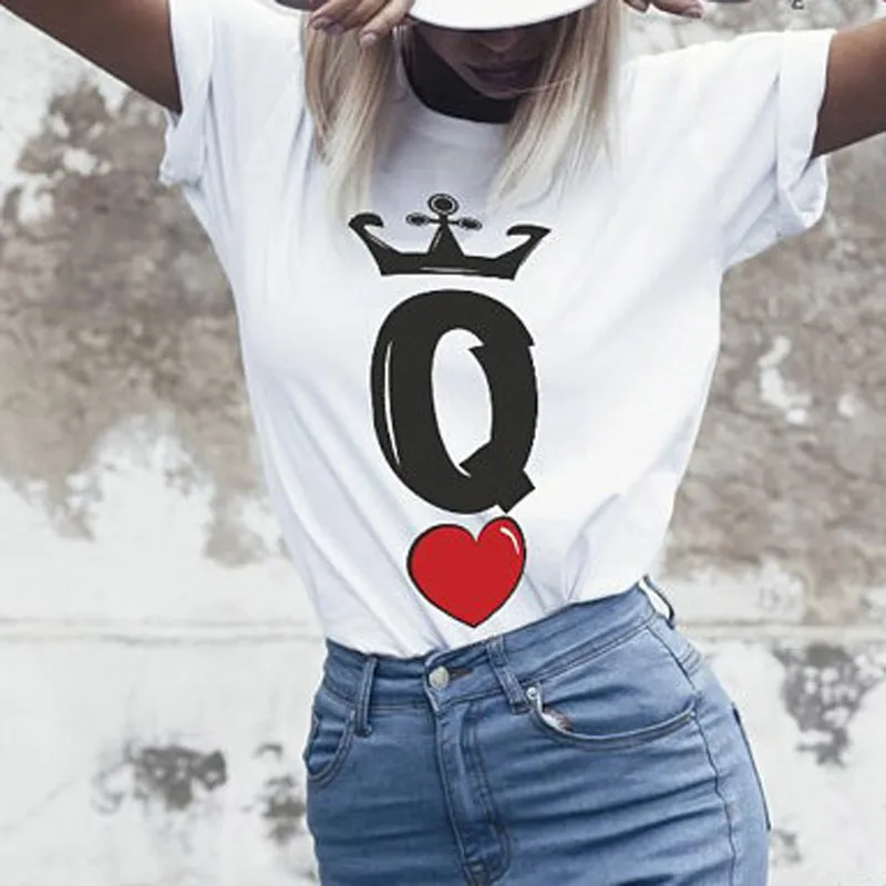 Summer-Fashion-KING-QUEEN-Red-heart-Letters-Print-T-Shirt-Men-Women-T-Shirt-Casual-Funny (2)