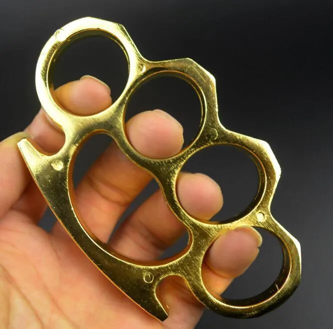 Weight about 154g Thick Steel Brass Knuckle Dusters Self Defense Personal Security Women039s and Men039s Selfdefense Pendan4936852