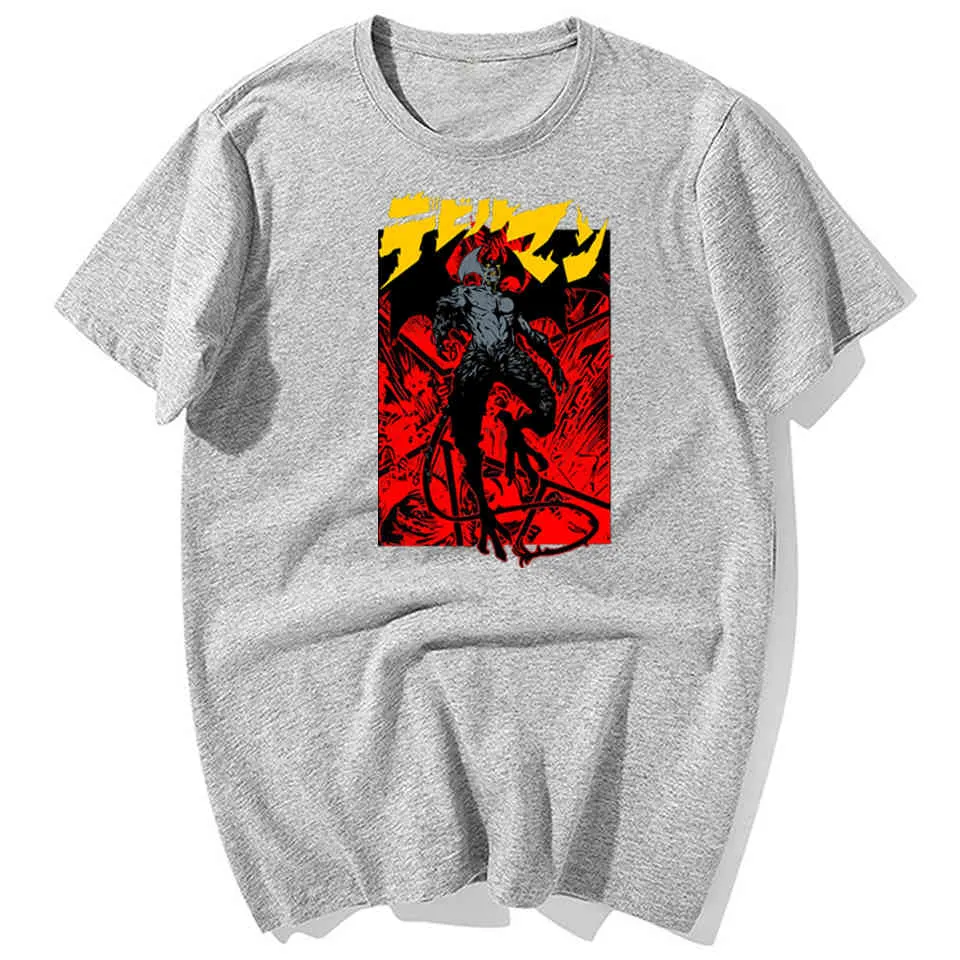 Japan Anime Debiruman Cool Devilman Crybaby Stampa T-shirt da uomo Estate Casual Cotone manica corta T Shirt Harajuku Streetwea 210322