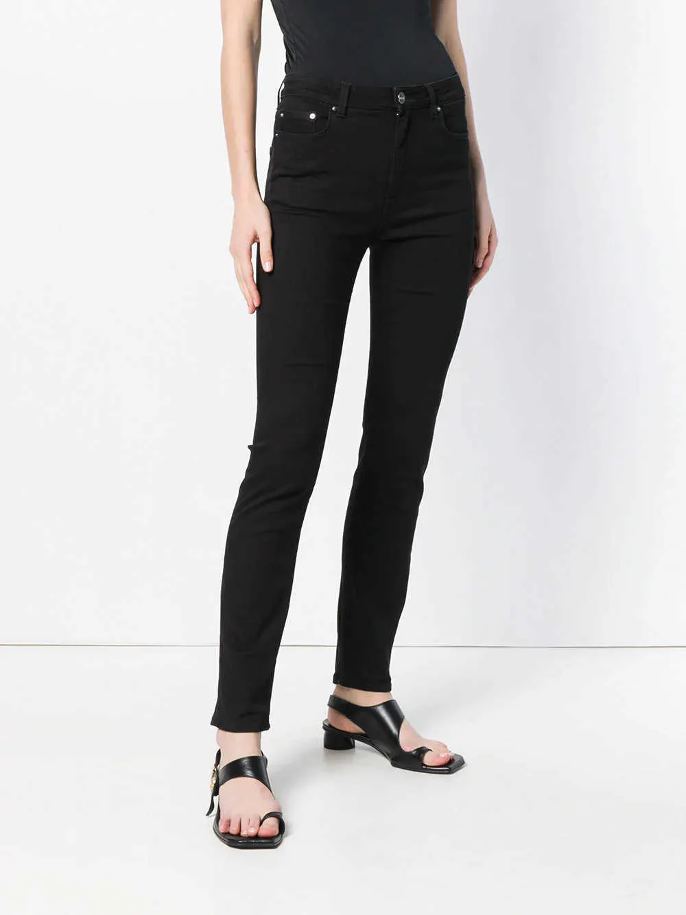 Women's Jeans Nordic toteme casual jeans high waist elastic Slim small narrow feet slim pencil women's pants