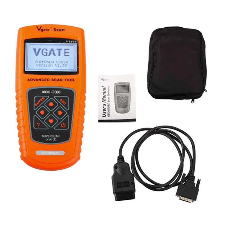 VGATE SCANNER VS600 VA G OBD2 EOBDユニバーサルカー診断ツールVGATE VS-600 VS 600 OBD 2自動車自動診断スキャナー