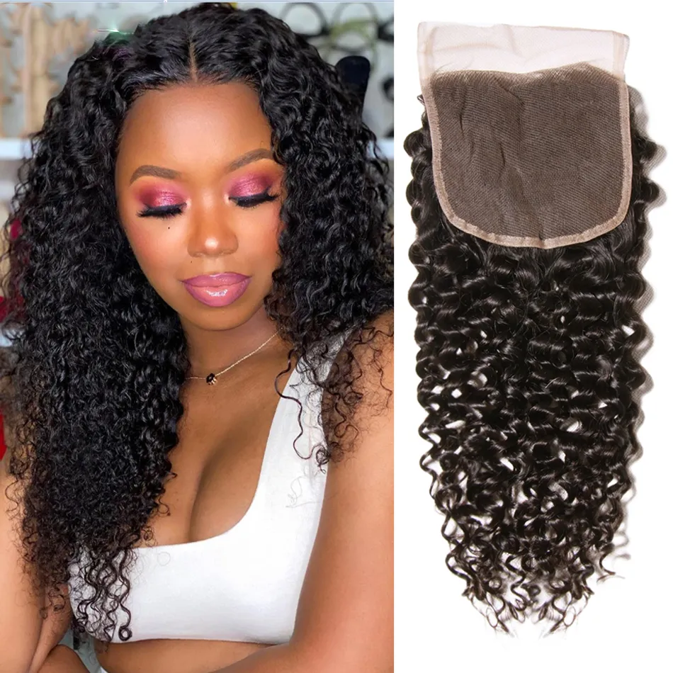 Całe włosy Curly 5x5 HD Lace Closure Brazilian Remy Human Hair 1560353