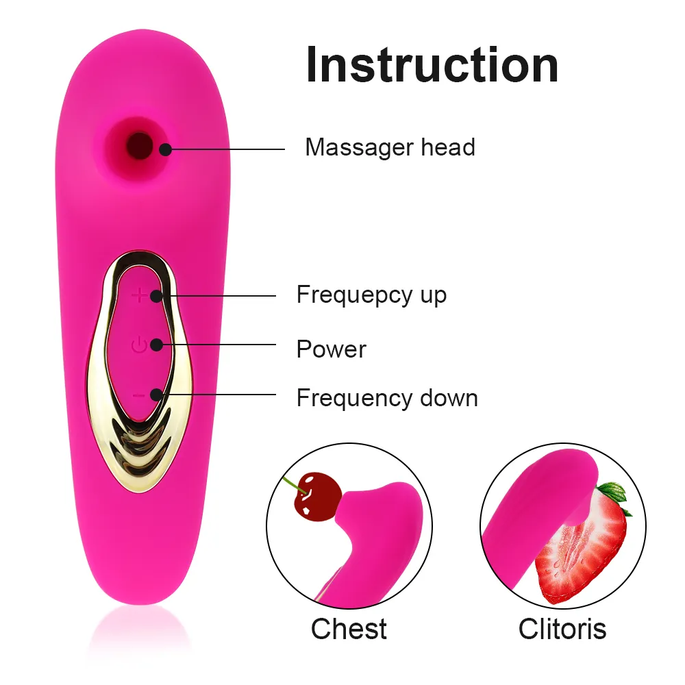 Vibratore succhiare il clitoride le donne Stimolatore di aspirazione capezzoli ricaricabili 10 modalità Giocattoli adulti del sesso impermeabile Massaggiatore clitorideo Q4188668