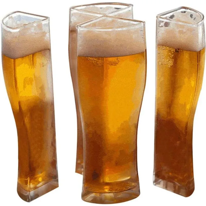 Super Schoener Bierglazen Mok Cup Scheidbare 4 Deel Grote Capaciteit Dik Glas Transparant Voor Club Bar Party Home Wine312S