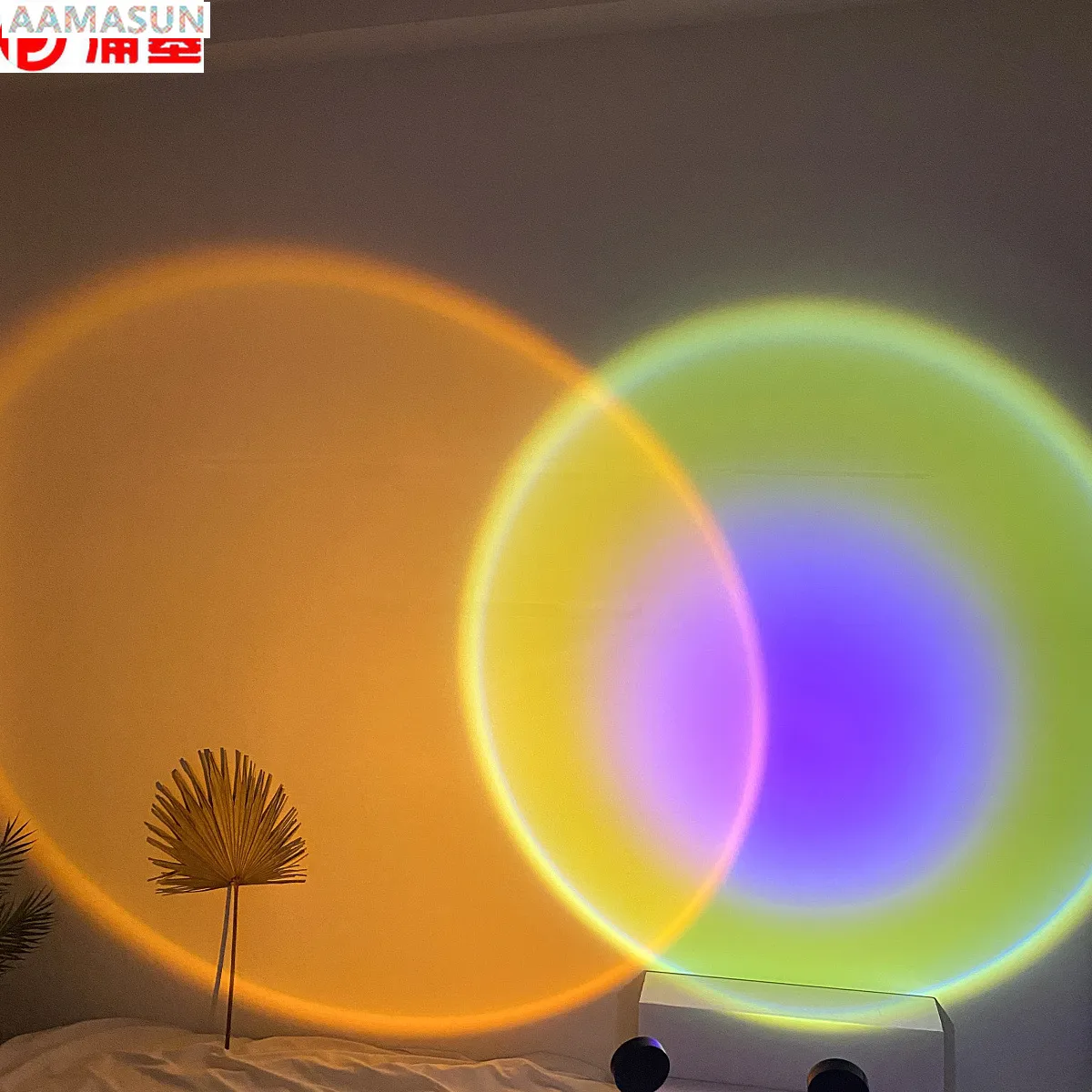 Rainbow Sunset Projector Night Sunset Lamp Projector Sfeer Led Night Light Home Coffe Shop Achtergrond Wall Decoratie Colorfu282W