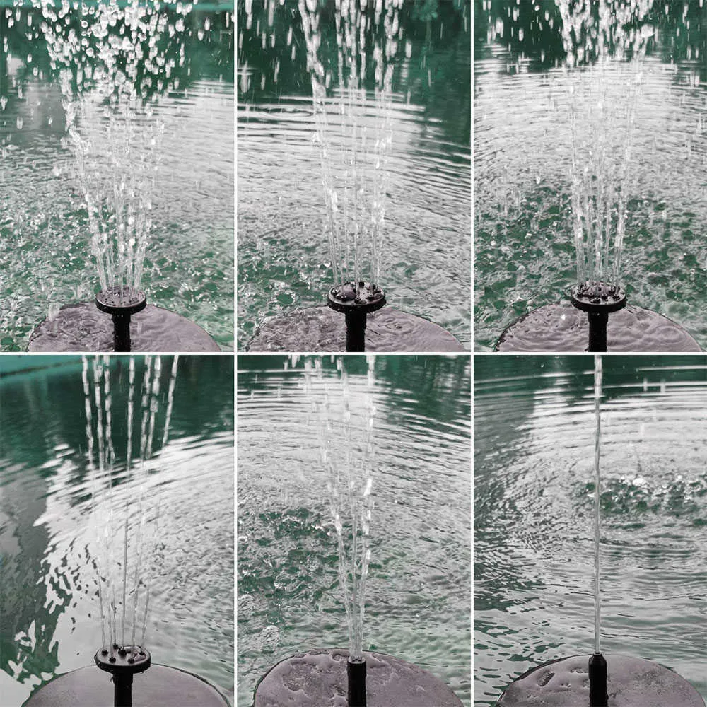 1.5/1W Solar Power Water Fountain Pump Fontein Bird Floating Pond Garden Patio Decor Lawn Decoration 210713