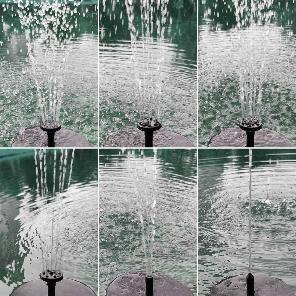 Schwimmender Solarbrunnen Gartenwasserpool Teichdekoration Panelbetriebene Pumpe 210713