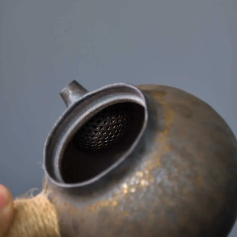 ルーウ日本の陶磁器清ティーポット中国のカンフーティーポットドリンクウェア200ml 210621