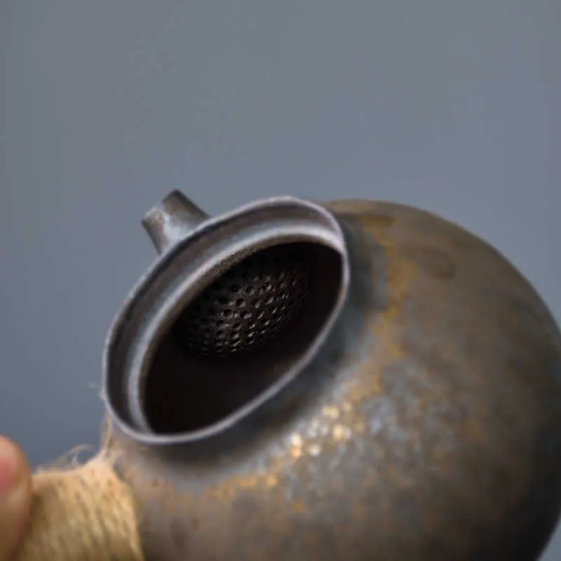 LUWU japanese ceramic kyusu teapots chinese kung fu tea pot drinkware 200ml 210621