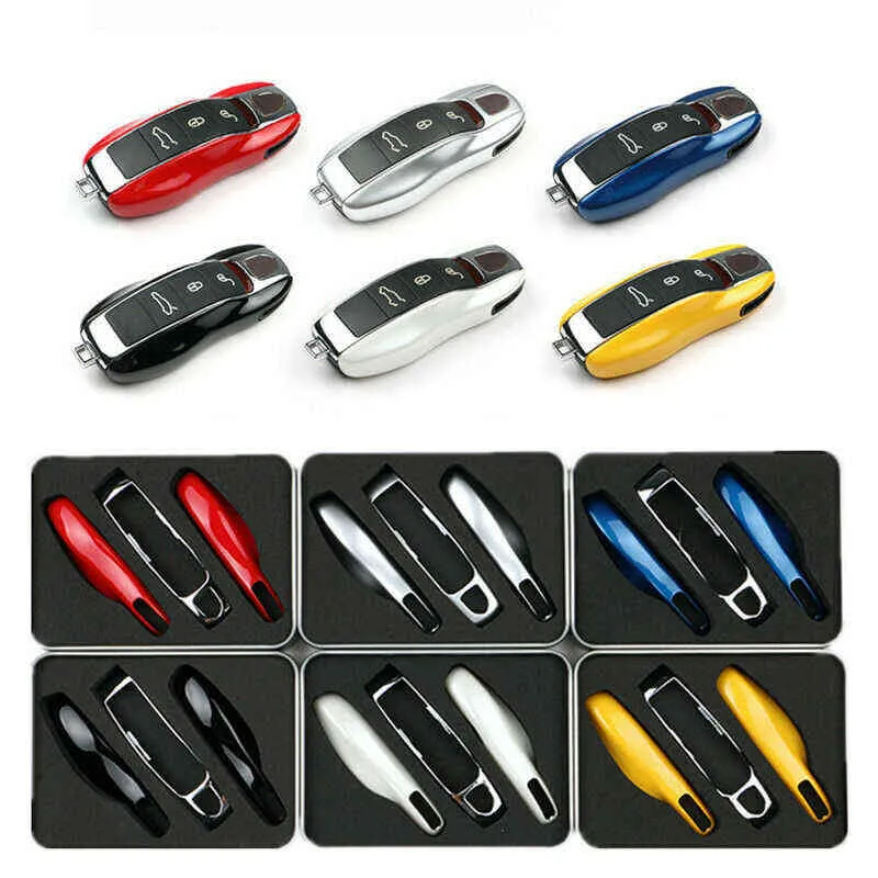 Para porsche boxster cayman panamera caso chave do carro keyless capa escudo acessórios do carro caso protetor com controle remoto 8955135