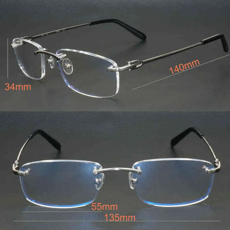 Nowe 20% zniżki na luksusowe okulary przeciwsłoneczne metalowe kwadratowe ramy Mężczyźni mężczyźni Kobiety szklanki krawędzi okulary optyczne okulary do komputera 9011
