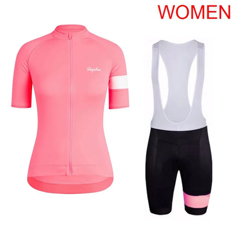 Mujeres ciclismo Jersey RCC Rapha Pro Team camisetas de bicicleta de carretera pantalones cortos con tirantes traje de verano de secado rápido Mtb trajes de bicicleta Ropa de carreras outdoo250z