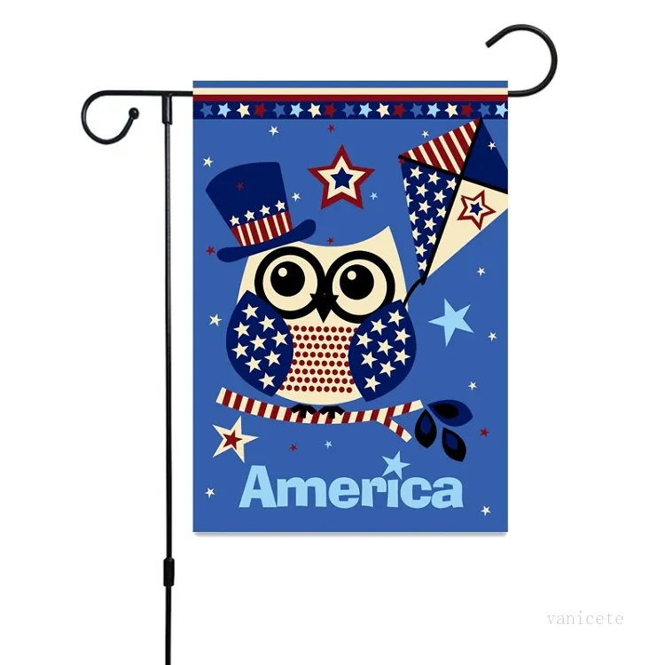 Banderas de la bandera Bandera del jardín americano A y B styley Bandera del Día de la Independencia 30 * 45 cm de lino al aire libre 4 de julio Banderas del jardín conmemorativo T2I51916