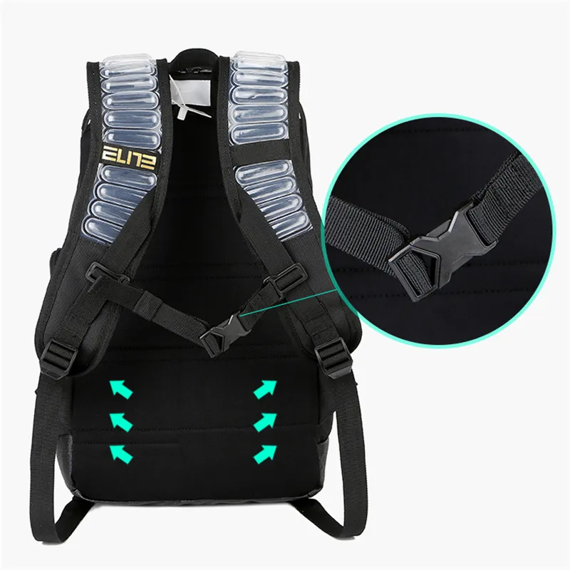 2022 nova unisex elite pro basquete mochilas das mulheres dos homens preto branco universidade vermelho ouro azul aros estudante sacos de escola tamanho 32l28324q