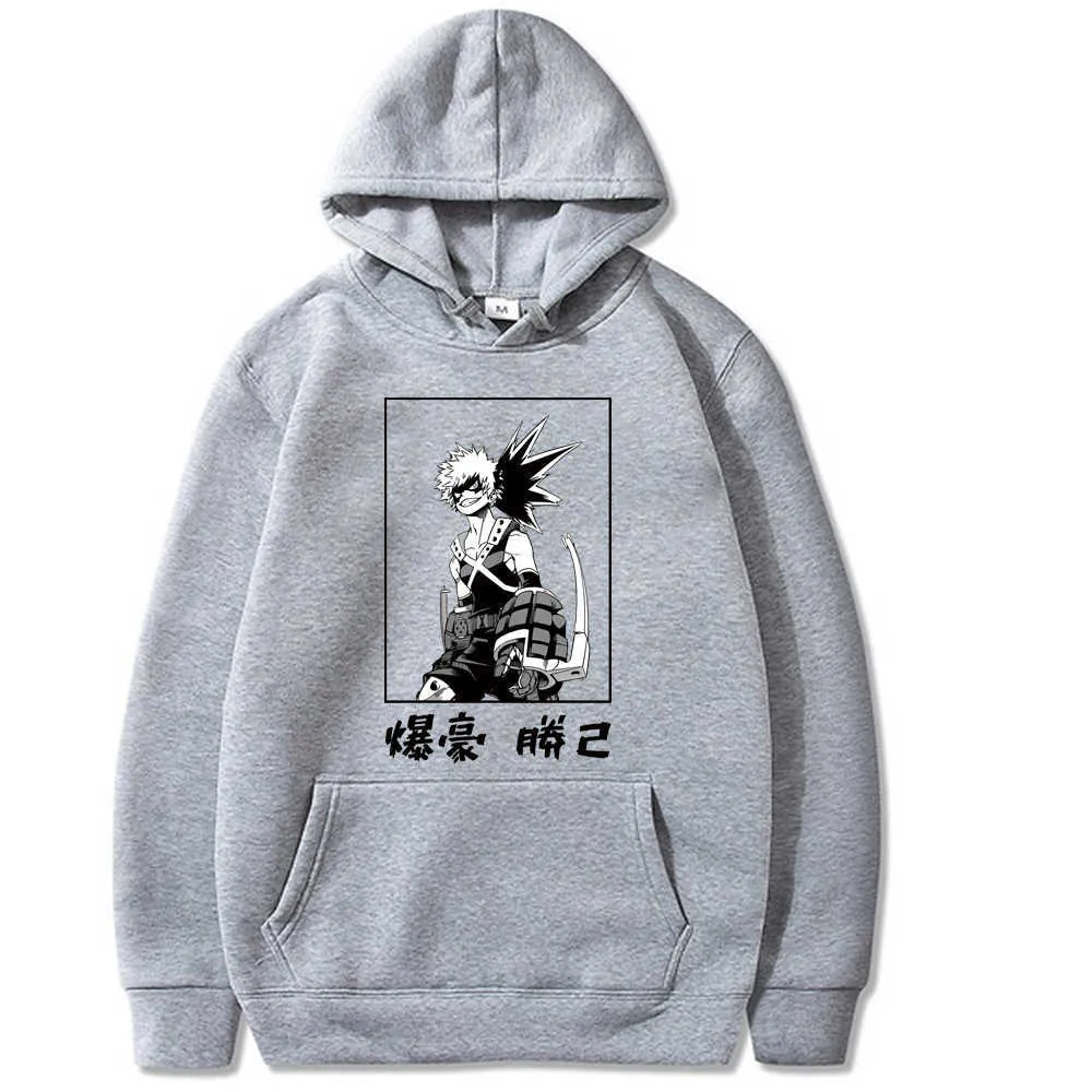 2020 Anime My Hero Academia Hoodie für Männer Frauen Langarm Anime Manga Bakugou Katsuki Hoodie Pullover Tops Geschenk Y0816