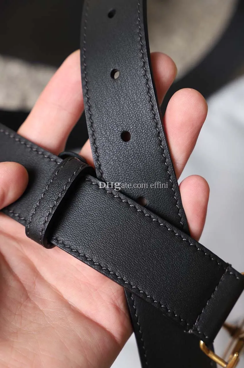 Cintura di design di alta qualità donna Moda nera di lusso in pelle di vitello Designer di vera pelle Jeans Uomo Cinture M Cintura G Oro e 2422
