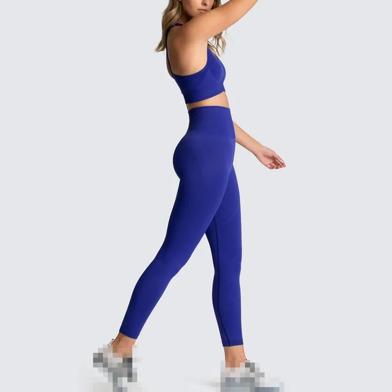 Women Workout Set Comfortable Sport Bra Gym Brassiere Fitness Tank Top Vest + Breathable Leggings Women Butt Lifting Yoga Pants 210514
