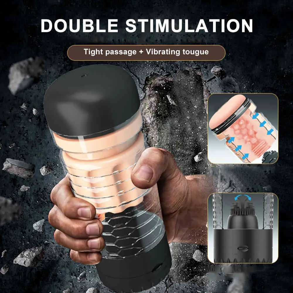 Automatyczna rotacja teleskopowa samca masturbator silikon sztuczny pochwę seks Puchar loda penis ssanie wibratorów zabawka seksu dla mężczyzny Q3320842