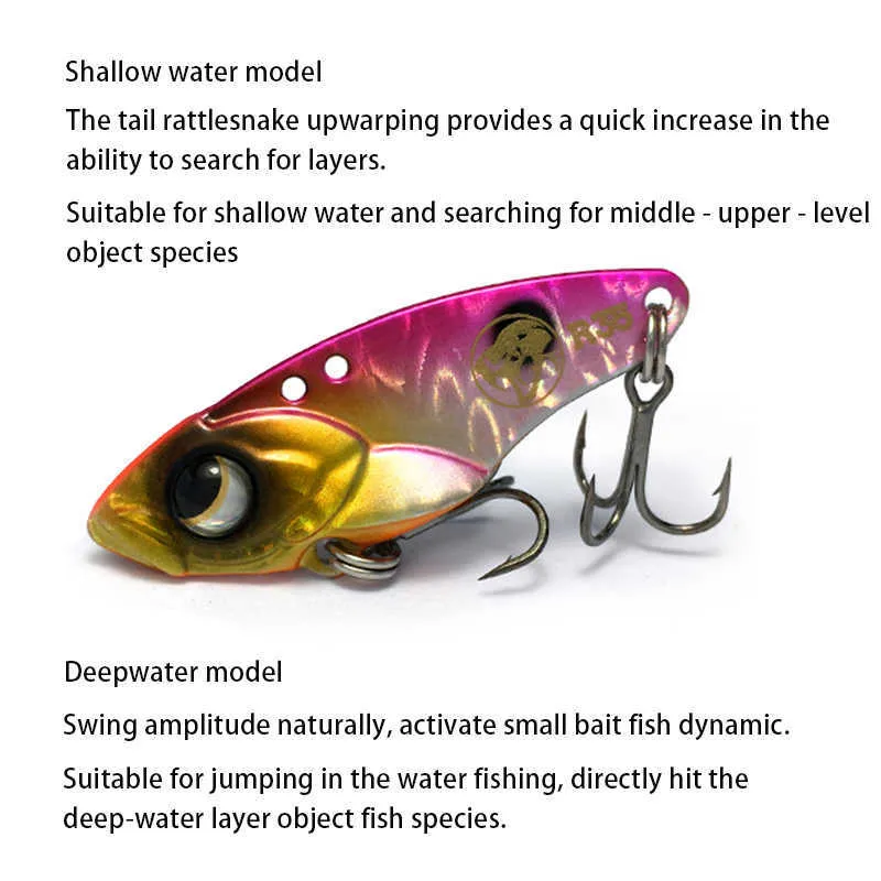 LUREFANSSHIZHANR354045 Rattlisnake VIB 35mm5g 40mm75g 45mm10g Kunstmatige Pesca Visaas Metalen Meerval Lokt 21067441009