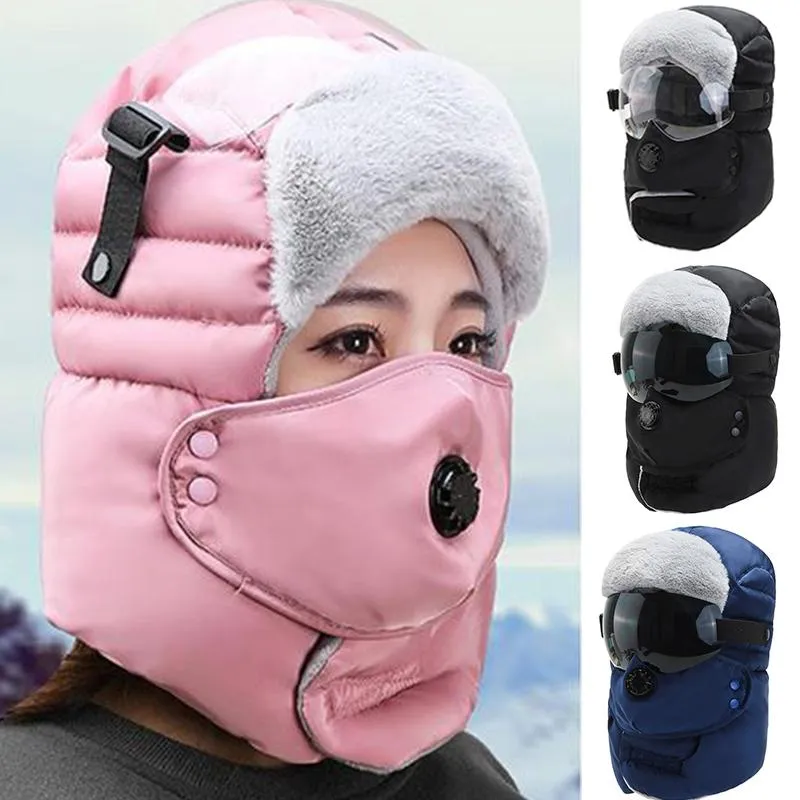 Baretten 2022 Mode Warme Cap Winter Mannen Originele Ontwerp Hoeden Voor Vrouwen Waterdichte Kap Hoed Met Bril Cool Balaclava2200