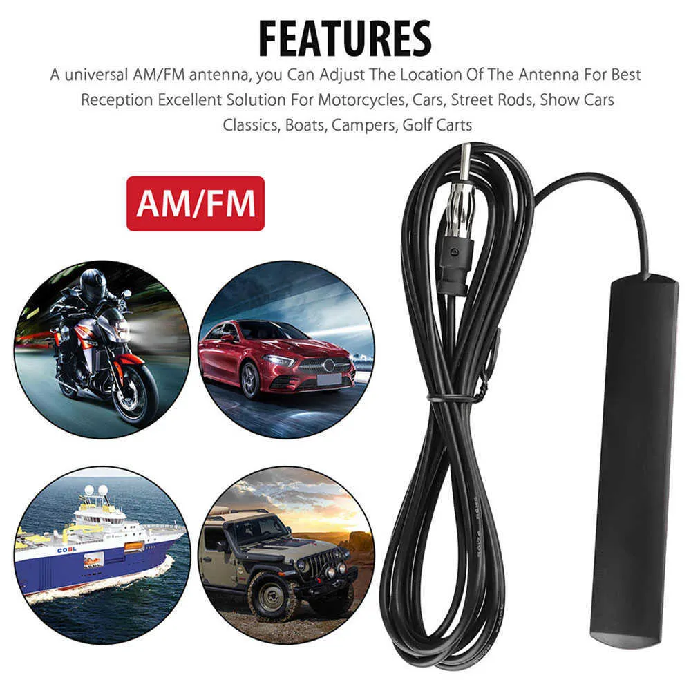 Universal Auto FM Radio Pasta Antena Enhancer Adequado para o Dispositivo de Enhancamento de RV Automóvel Navio 85-470MHZ