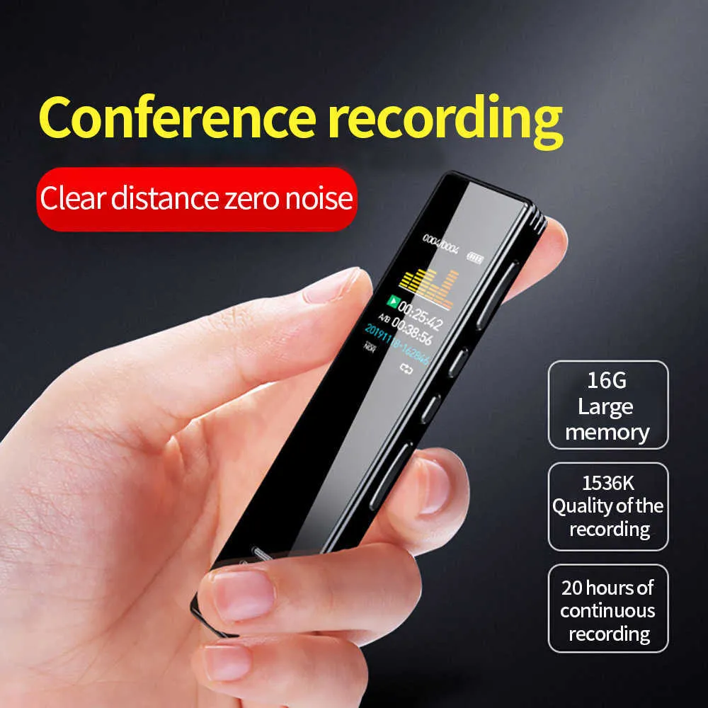 Digital Voice Recorder Audio Intelligent Noise Reduction Three Sensitive Microphone Recorder For Lectures Meeting Class