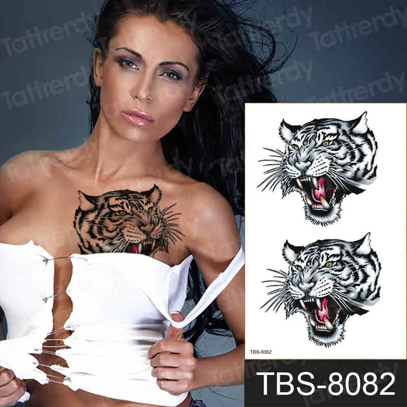 Tatouages temporaires hommes femmes fleur bras épaule tatouage corps maquillage manche Traibal mâle Tatoo autocollants noir henné décalcomanie