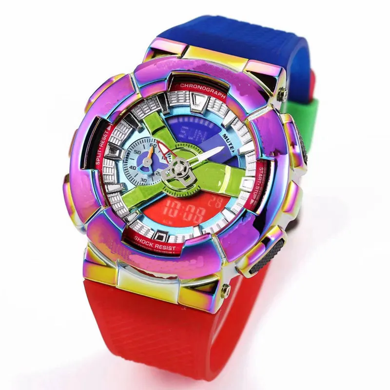 Orologio da uomo di design di lusso da uomo sportivo all'aria aperta assorbimento della luce LED digitale al quarzo Orologi da polso Ragazzi regalo 110 serie2307