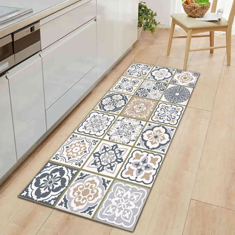 Tapis de cuisine bohème tapis Boho anti-dérapant tapis de porte tapis tapis de porte tapis d'extérieur et tapis pour la maison salon 211204