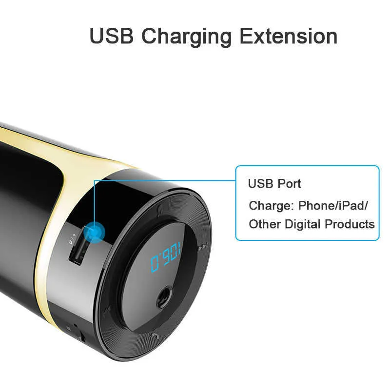 Автомобильный увлажнитель воздуха Bluetooth 5.0 SQ MP3 Aromatherape диффузор ультразвуковой эфирной масла аромат с светодиодным ночным светом 210724