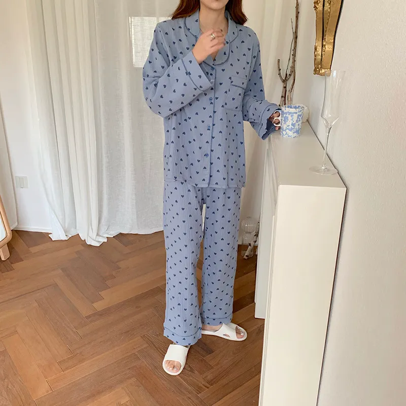 Homewear Women Soft Gentle Chic Pyjamas Set Koreanska All Match Elegance Varm Loose Sweet Sleepwear Hemkläder 210525