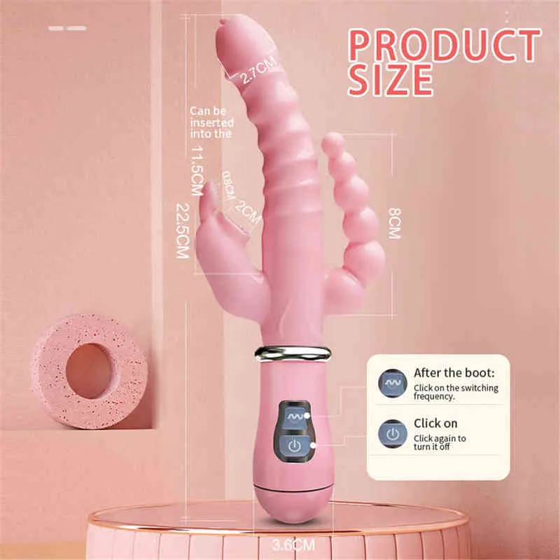 NXY Vibrators Sex Dorosłych Zabawek Dildo Toy Język Licking Double Rod Masturbacja Królik Produkt dla kobiet 1220