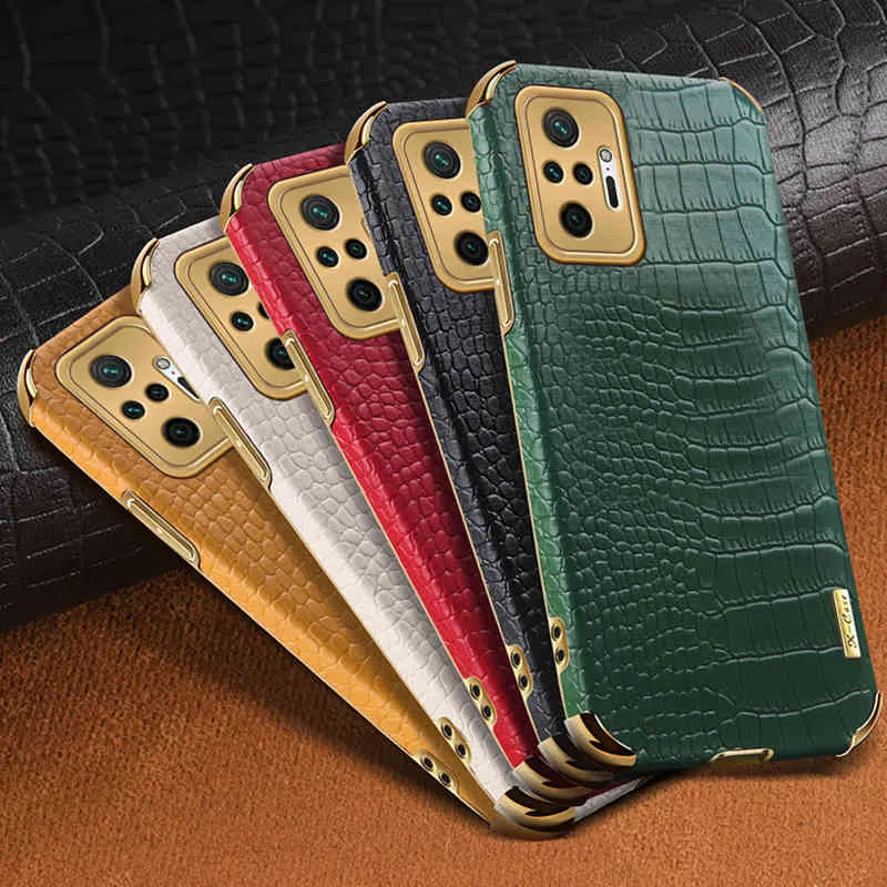 Fundas de teléfono de cuero chapado para Xiaomi Redmi Note 10 9Pro 10S 9S POCO X3 Pro NFC, funda protectora suave a prueba de golpes