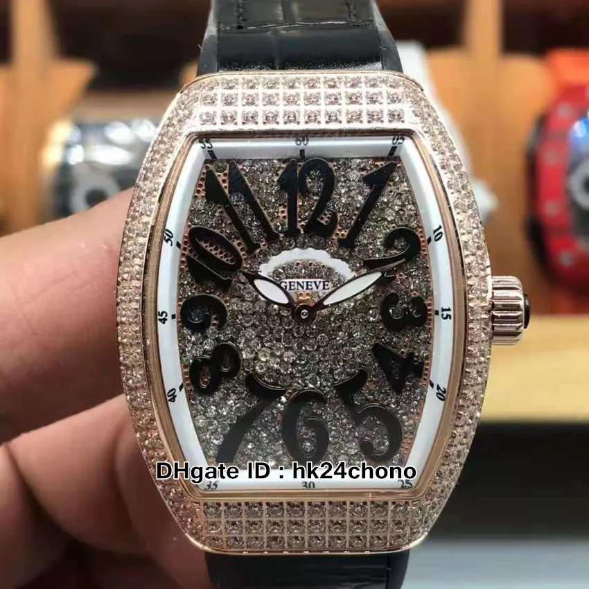 High Citity Ladies Watches Collection Vanguard Lady Eta Eta Quartz Kadınlar İzle V32 SC Fo D DD Gypsophila Dial Diamond Case Leate250c