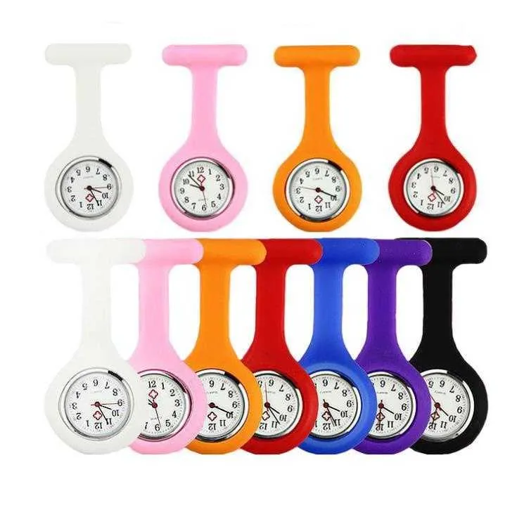 실리콘 간호사 시계 주머니 다채로운 전문 유용한 의료 시계 휴대용 야외 도구 선물