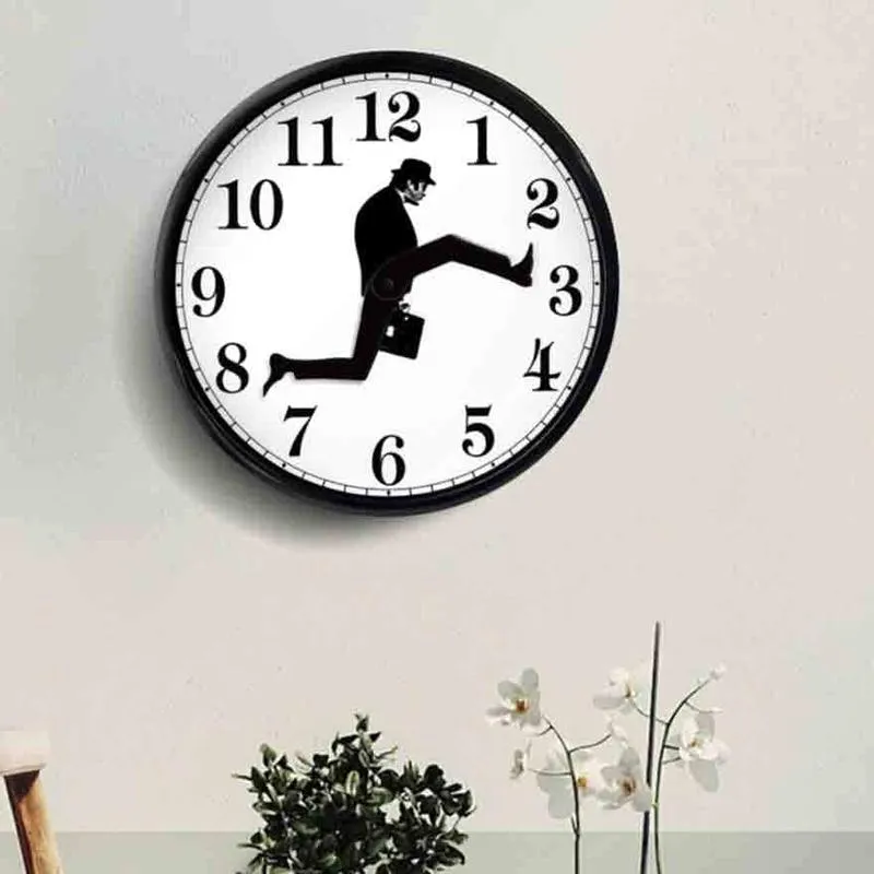 Orologi da parete Monty Python ispirato Silly Walk Clock Creativo silenzioso arte muta la decorazione del soggiorno di casa 340h