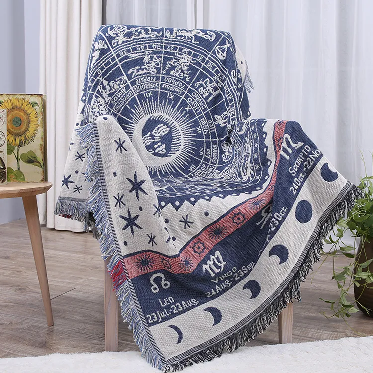 Constellation Geometric sofa blanket throw abstract livingroom decoration leisure blankets for Bedspread Picnic mat rug tapestry234S
