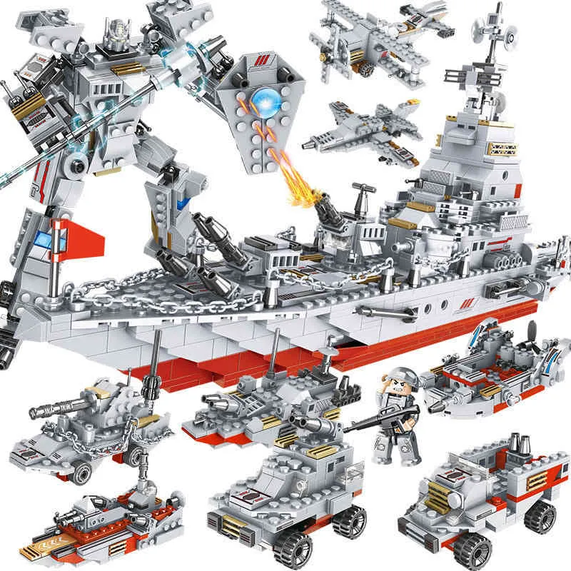 Compatibile con Modello di trasporto di aeromobili Seri MILITARIO LEGO Assemblaggio bambini e blocco di particelle T258E