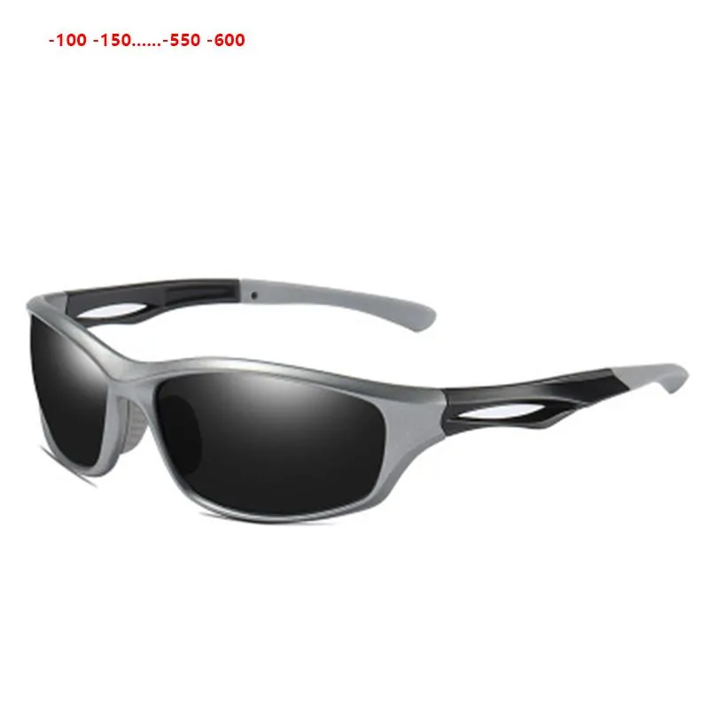 Óculos de sol polarizados esportivos para míopes, óculos de sol para dirigir com prescrição de miopia -100 a -600195a