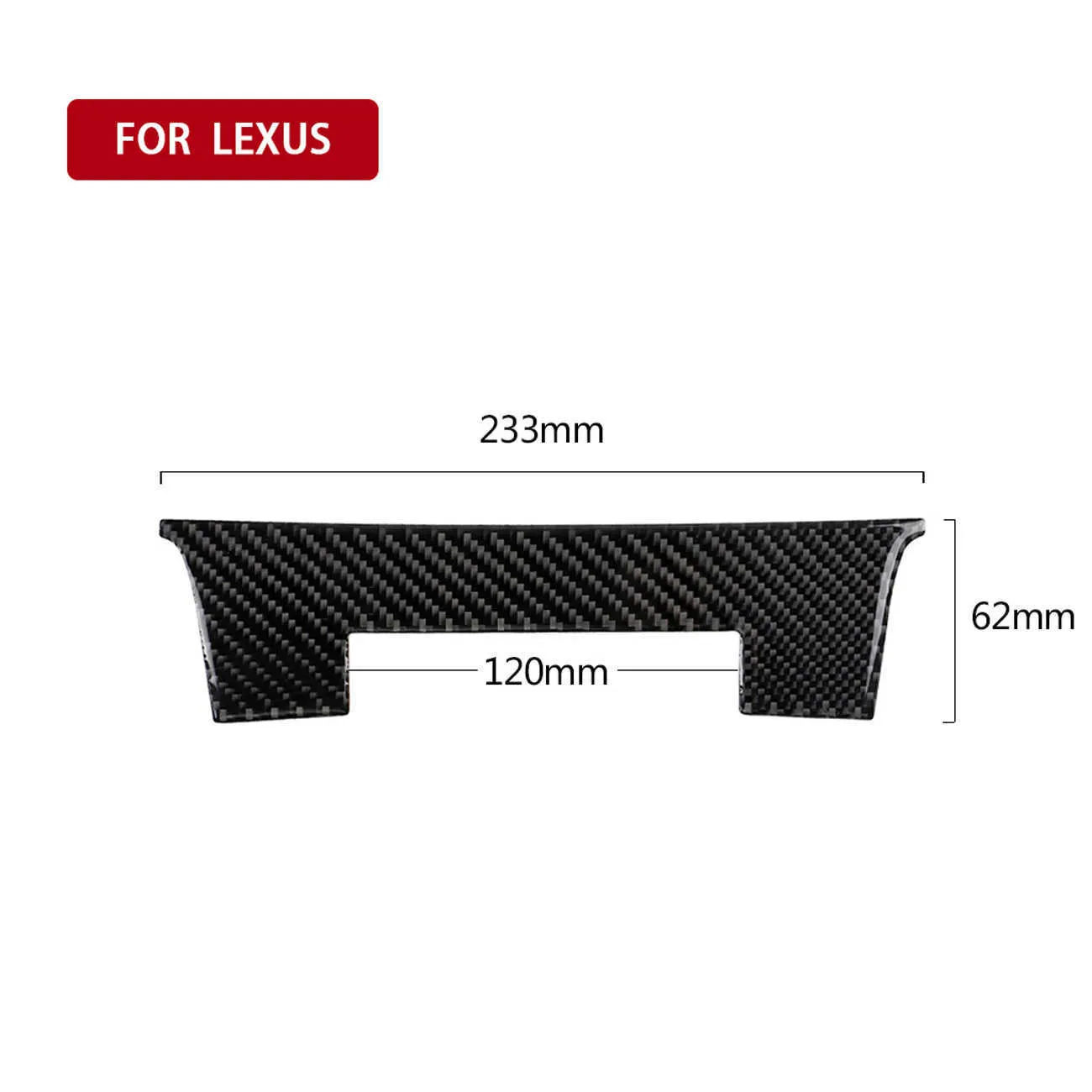 Blask Carbon Fiber Control Panel Przechowywanie wklejone Wnętrze Akcesoria samochodowe Stylizacja wnętrza dla Lexusa IS250 2013-2020