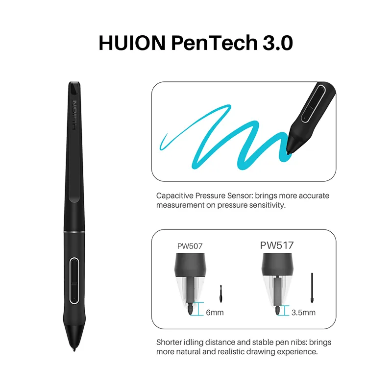 HUION Kamvas 22 Graphic Tablet Monitor Pen Display 21.5 Inch Anti-glare Screen 120%s RGB Windows Mac And Android Device