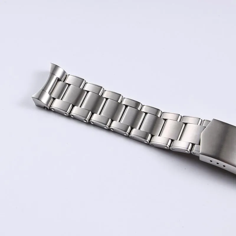 Faixa de relógio para série 316l, pulseira de aço inoxidável sólida masculina 22mm, acessórios à prova d'água, rebite, desenho bands236c